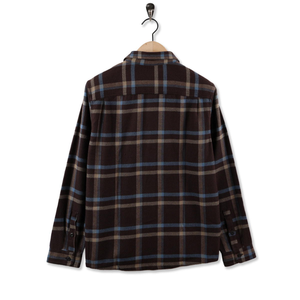 Patagonia Fjord Flannel Shirt Crossing / Den Brown - Front
