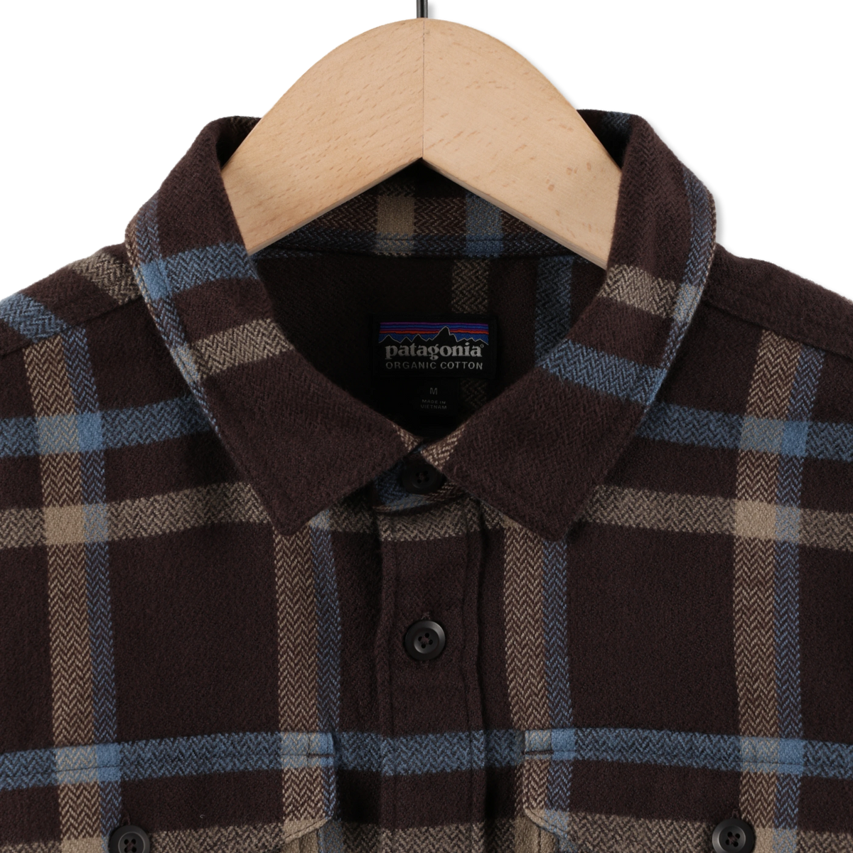 Patagonia Fjord Flannel Shirt Crossing / Den Brown - Detail 4