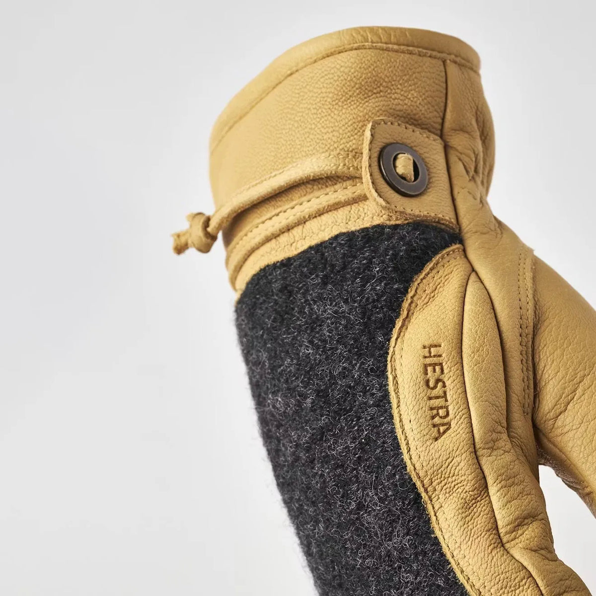 Hestra Daniel Gloves Charcoal/Tan - View 4