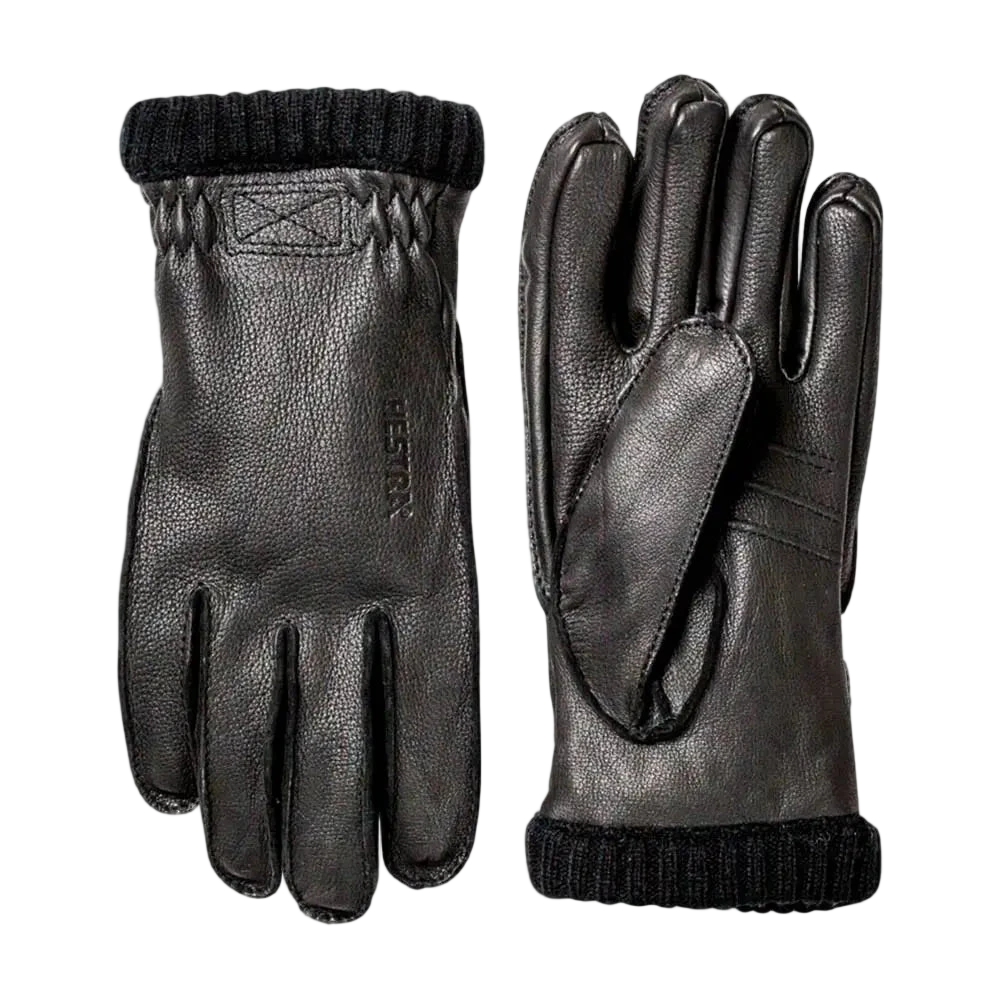 Hestra Deerskin Primaloft Rib Gloves Black - View