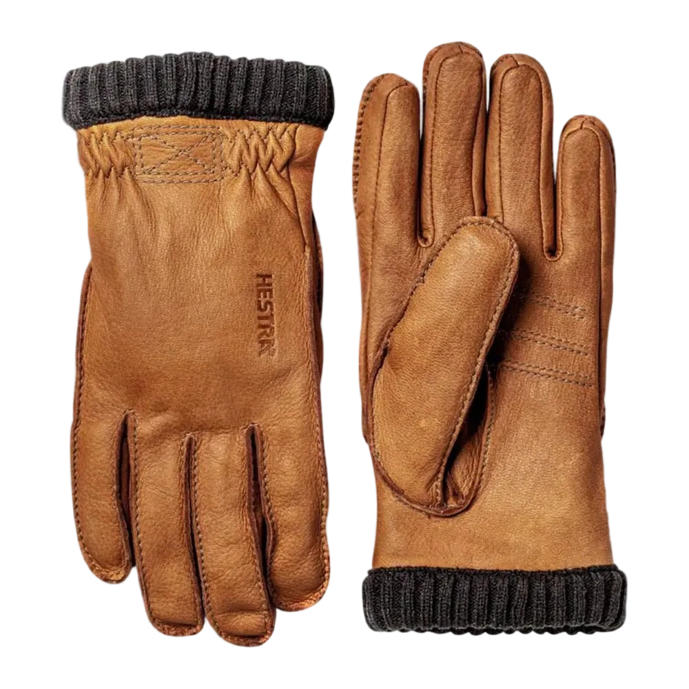 Hestra Deerskin Primaloft Rib Gloves Cork - View 2