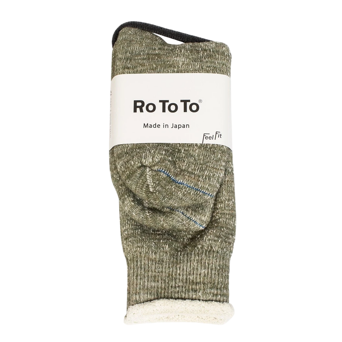 RoToTo Double Face Socks Army Green - View
