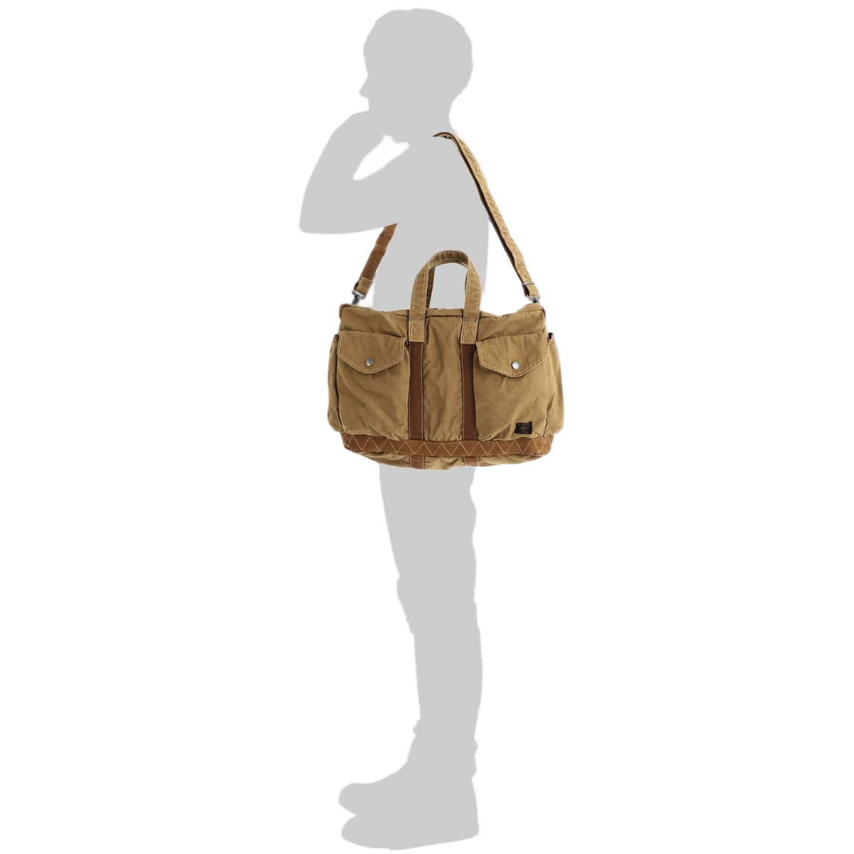 Porter-Yoshida and Co Crag 2 Way Boston Bag S Khaki - View 7