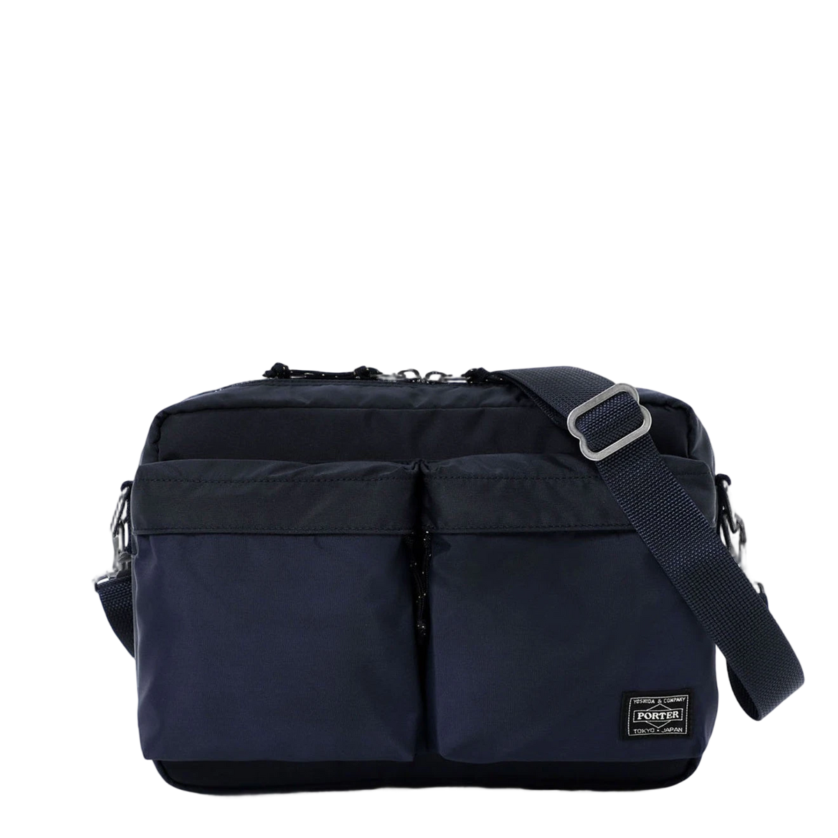 Porter-Yoshida and Co Force Shoulder Bag Small Navy - View 1