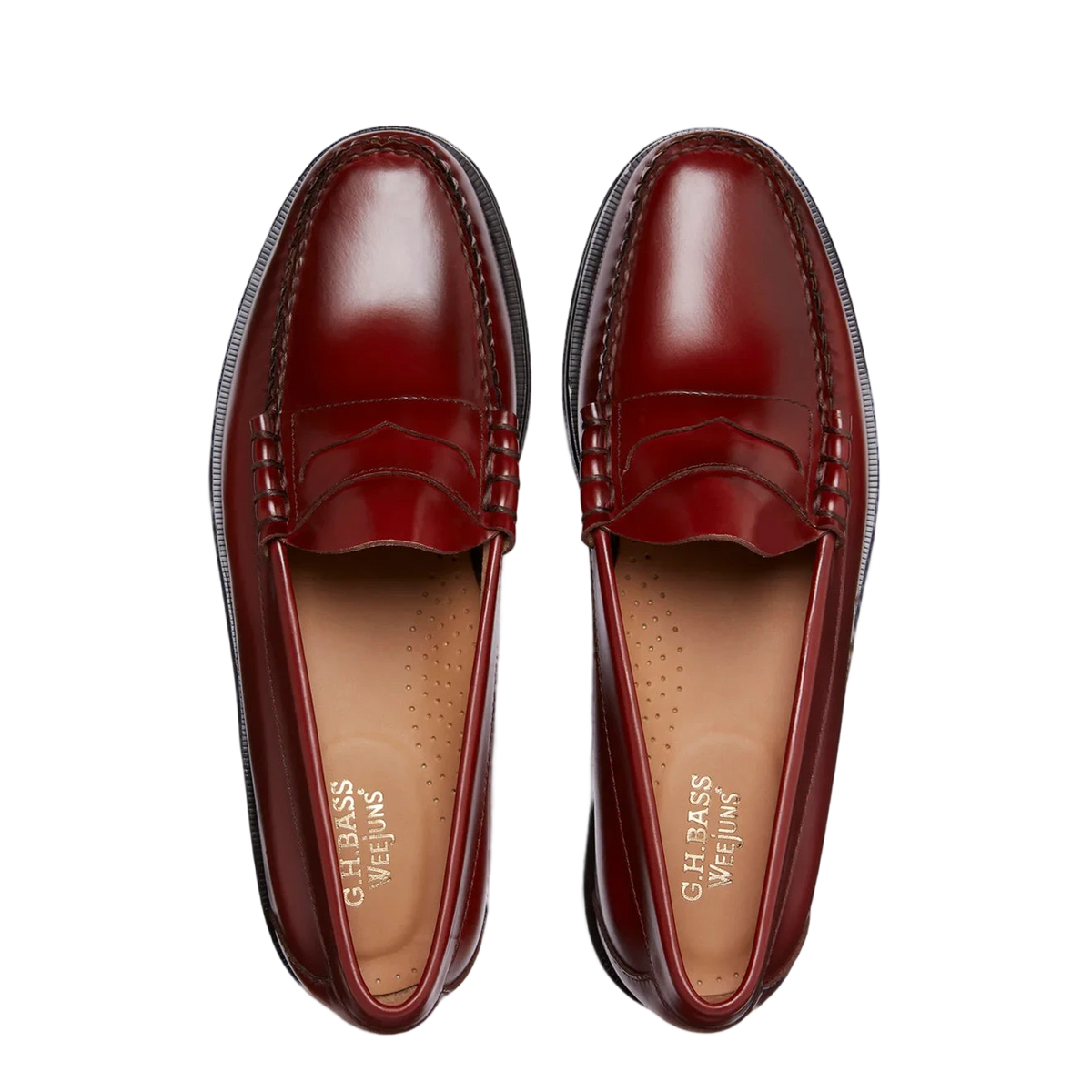 G.H.Bass Weejuns Larson Penny Loafers Smoke Paprika Leather - View 4