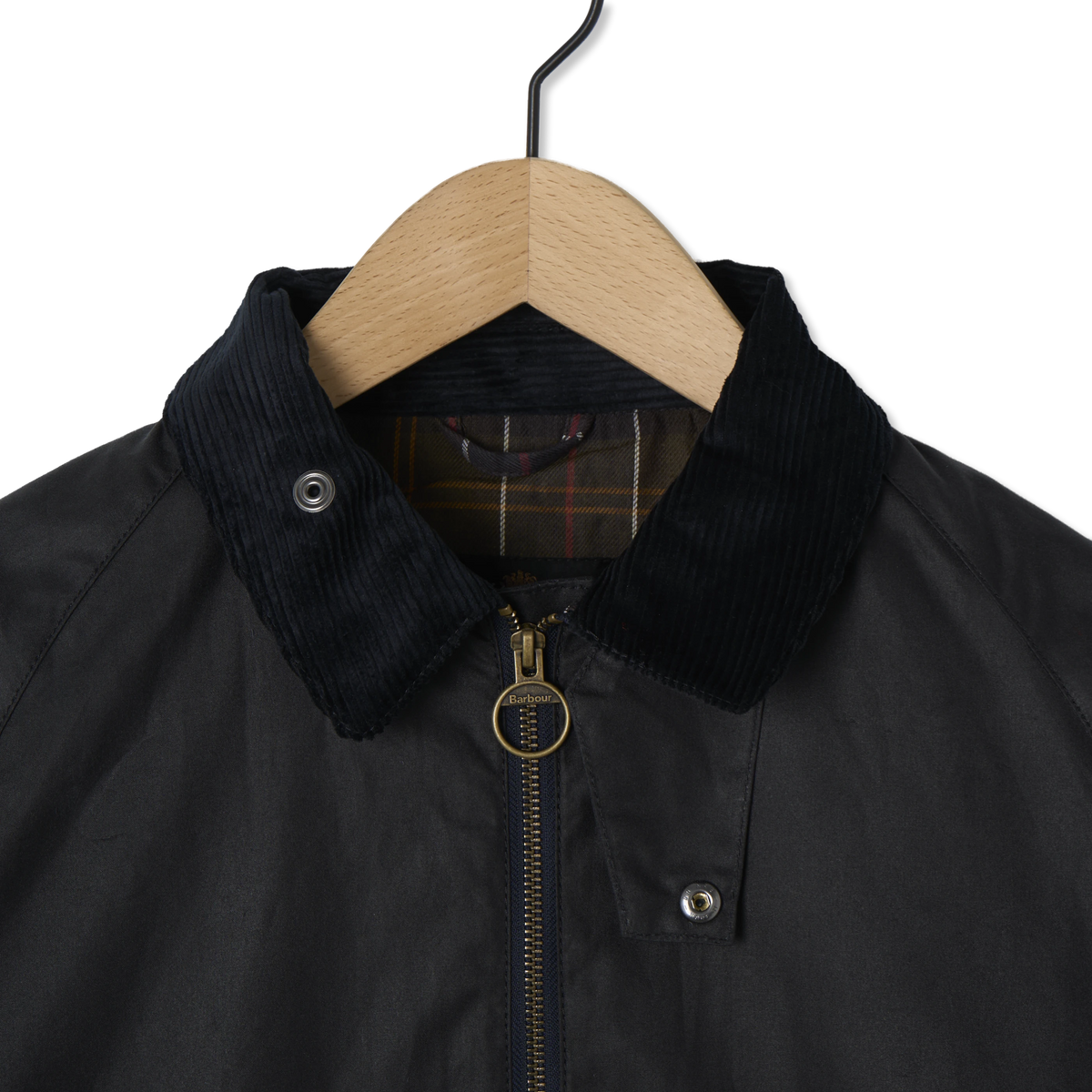 Barbour Bedale Short Waxed Jacket Navy - Detail 4