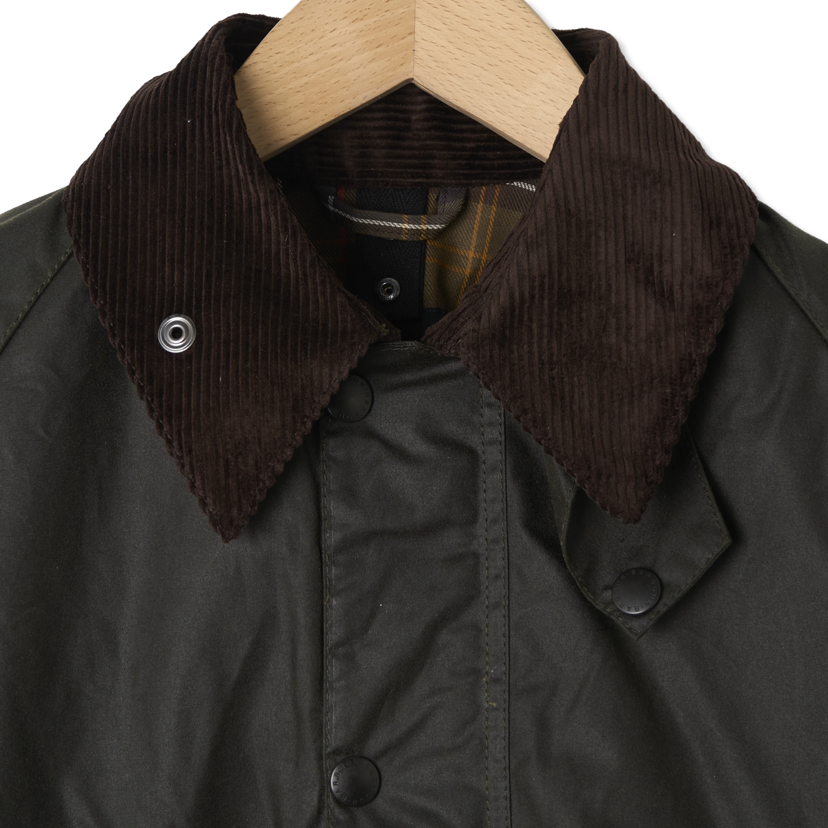 Barbour Bedale Wax Jacket Archive Olive - Detail 2