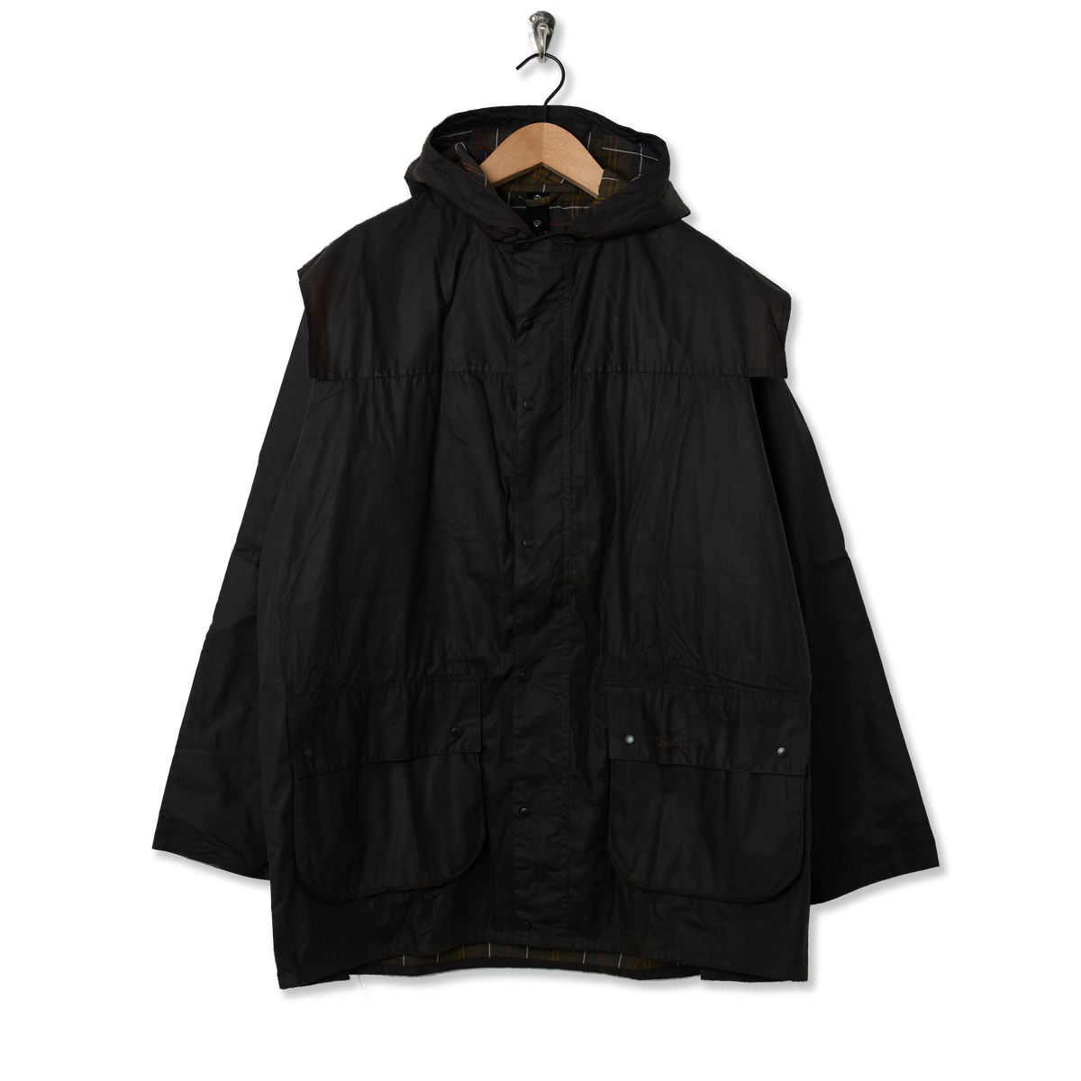 Barbour Classic Durham Waxed Jacket Olive - Front
