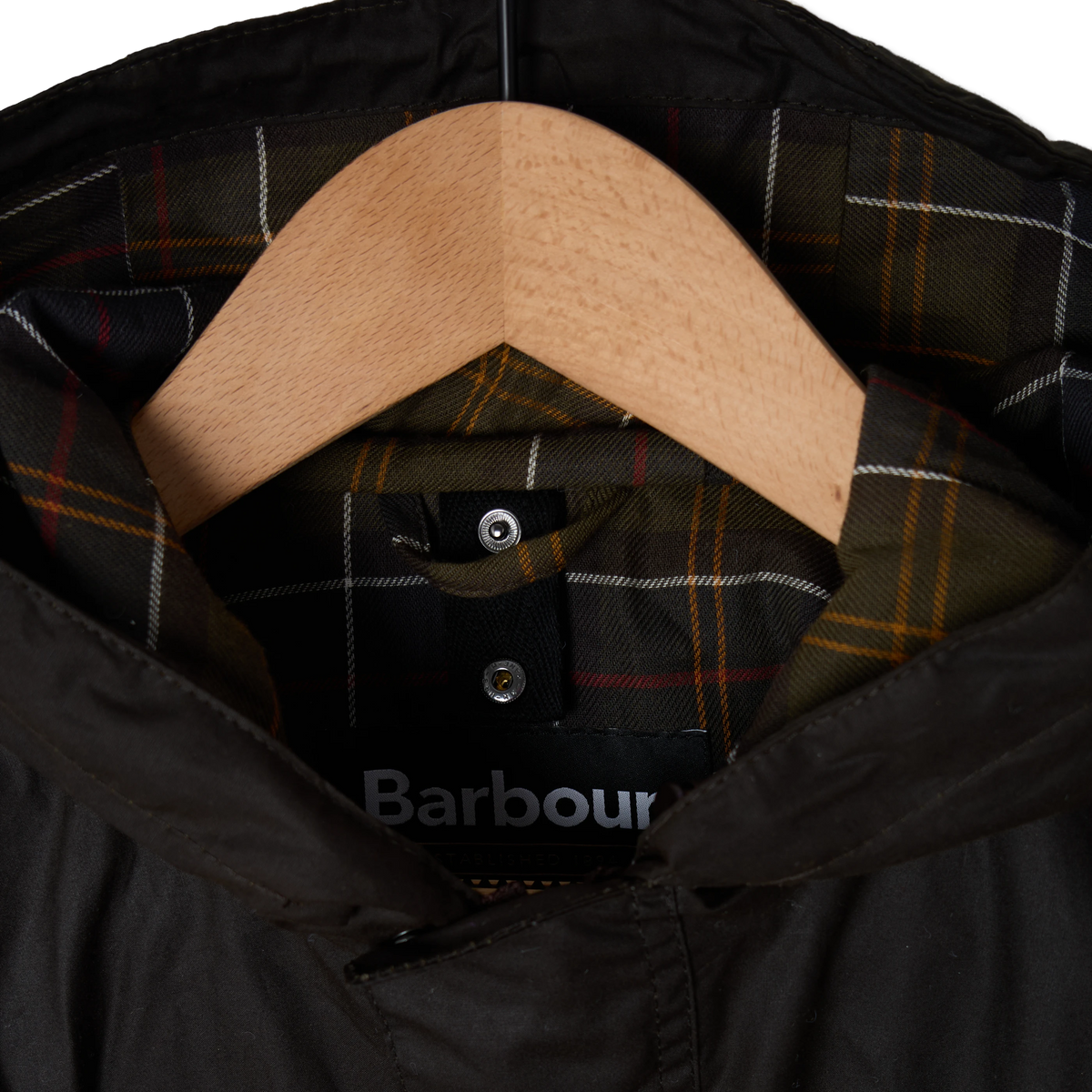 Barbour Classic Durham Waxed Jacket Olive - Detail 2
