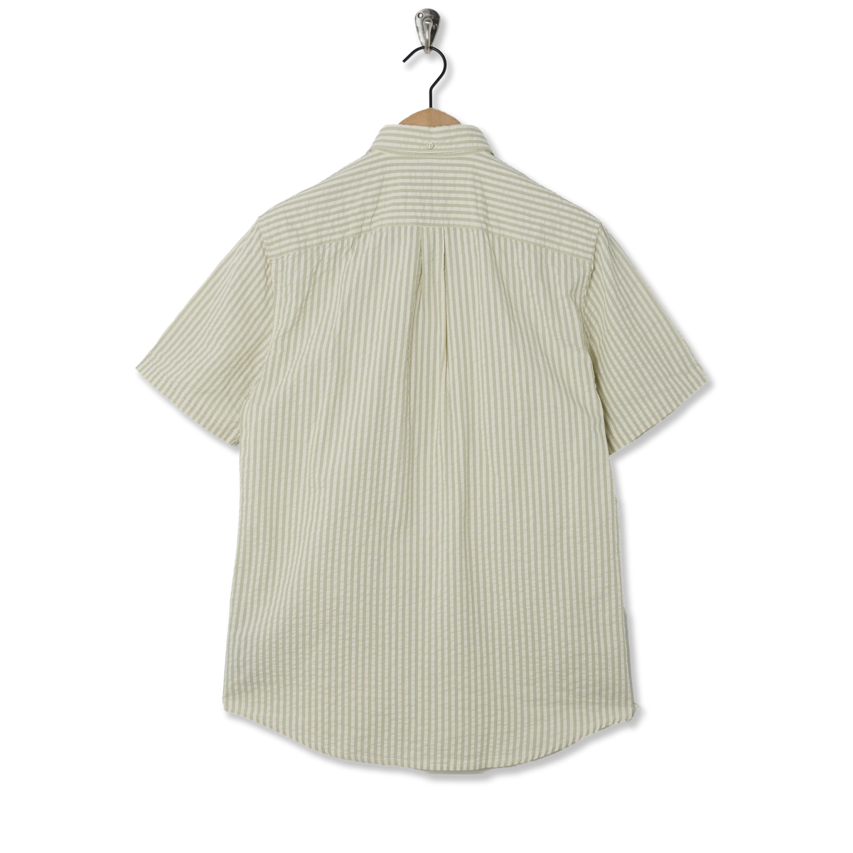 Barbour Cresswell Seersucker Summer Fit Shirt Sea Green - Back