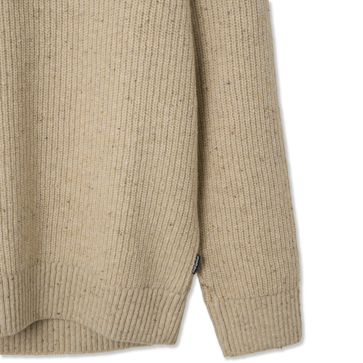 Barbour Essentials Fleck Half Zip Pearl - Detail 2