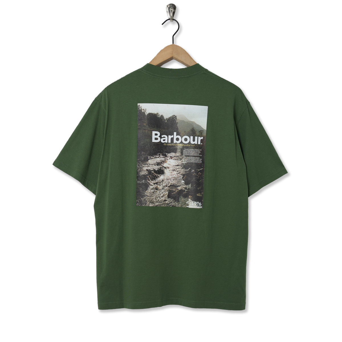 Barbour Heritage + 1976 Graphic OS T-Shirt Racing Green - Back