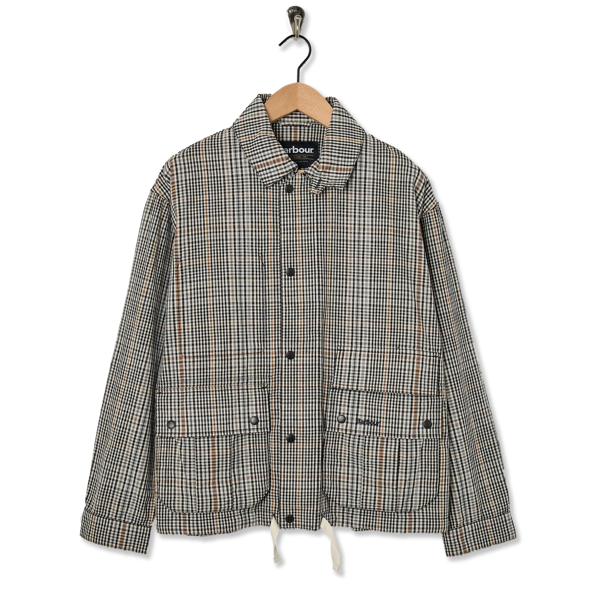 Barbour Heritage Westoe Check Casual Jacket Neutral Check - Front