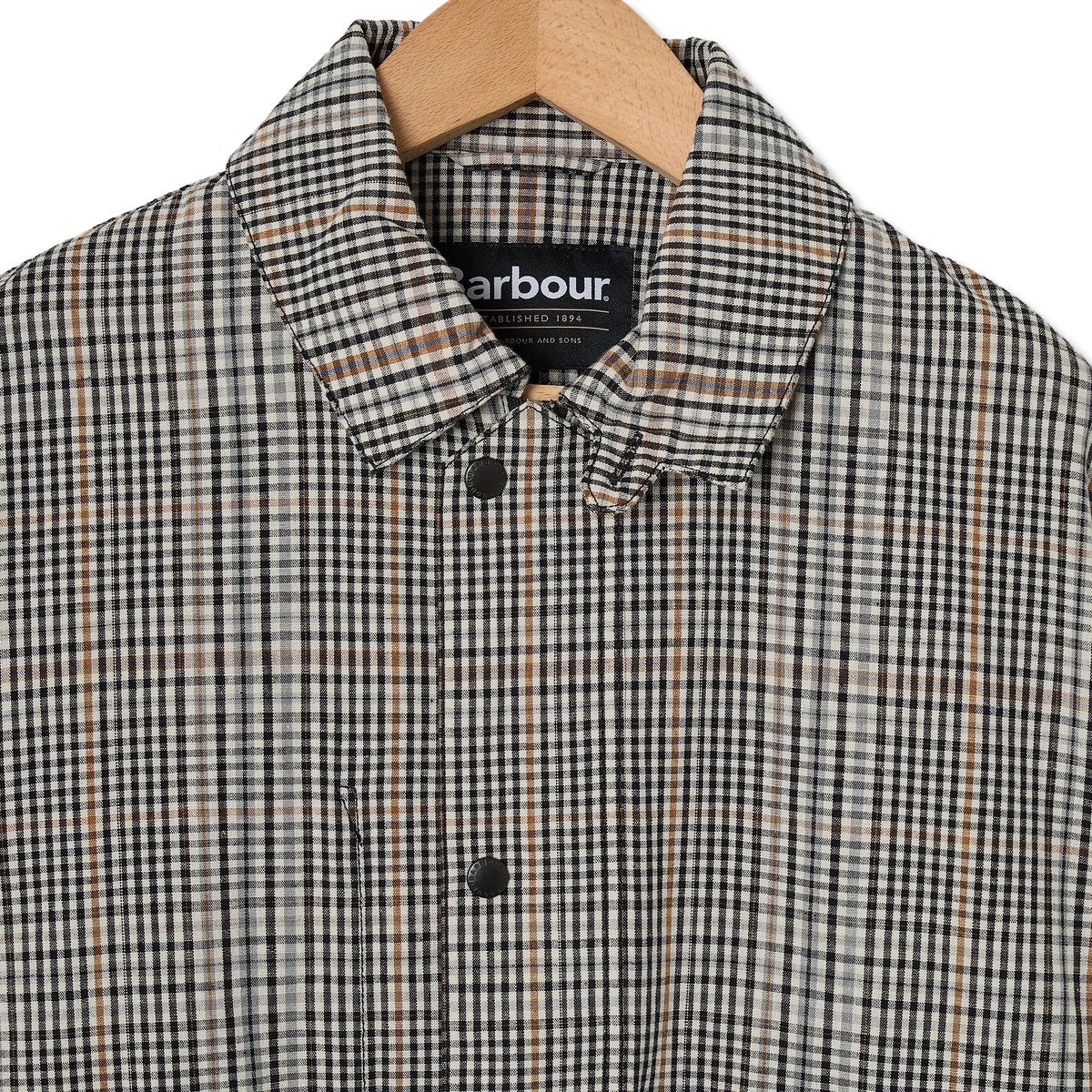 Barbour Heritage Westoe Check Casual Jacket Neutral Check - Detail 3