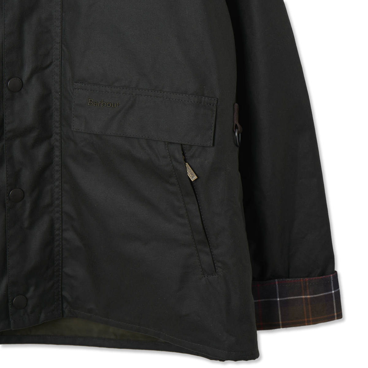Barbour Icons Spey Wax Jacket Sage - Detail 2