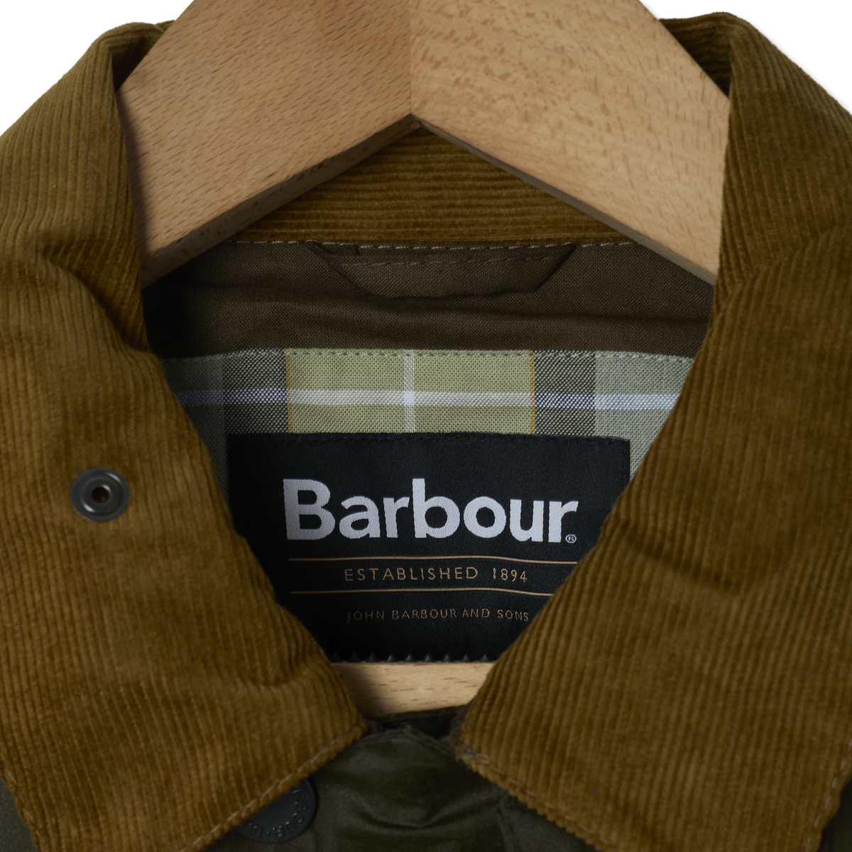 Barbour Modern Bedale Waxed Jacket Beech  Highland Loch - Detail 3