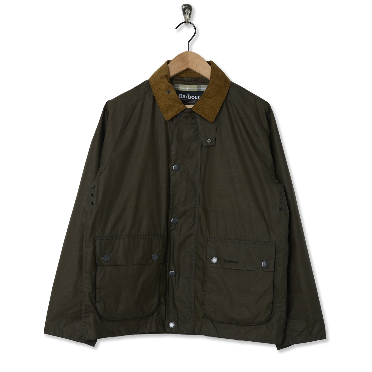 Barbour Modern Bedale Waxed Jacket Beech  Highland Loch - Front