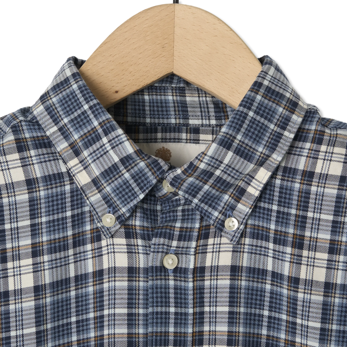 Barbour Mosswood Tailored Fit Checked Shirt Navy - Detail 4