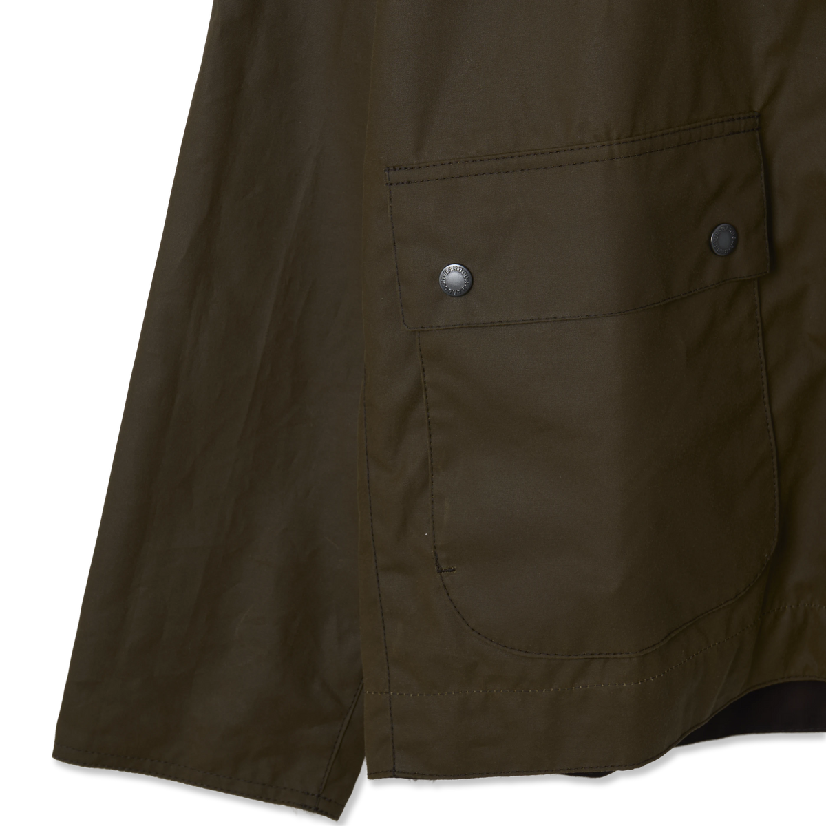 Barbour Short Bedale Wax Jacket Brown - Detail 3