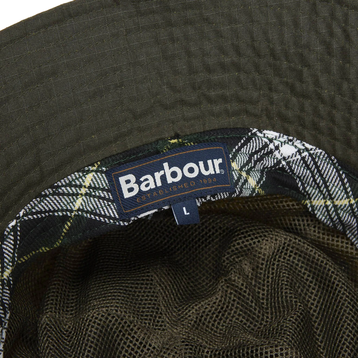 Barbour Spectator 6 Panel Bucket Hat Green - View 5