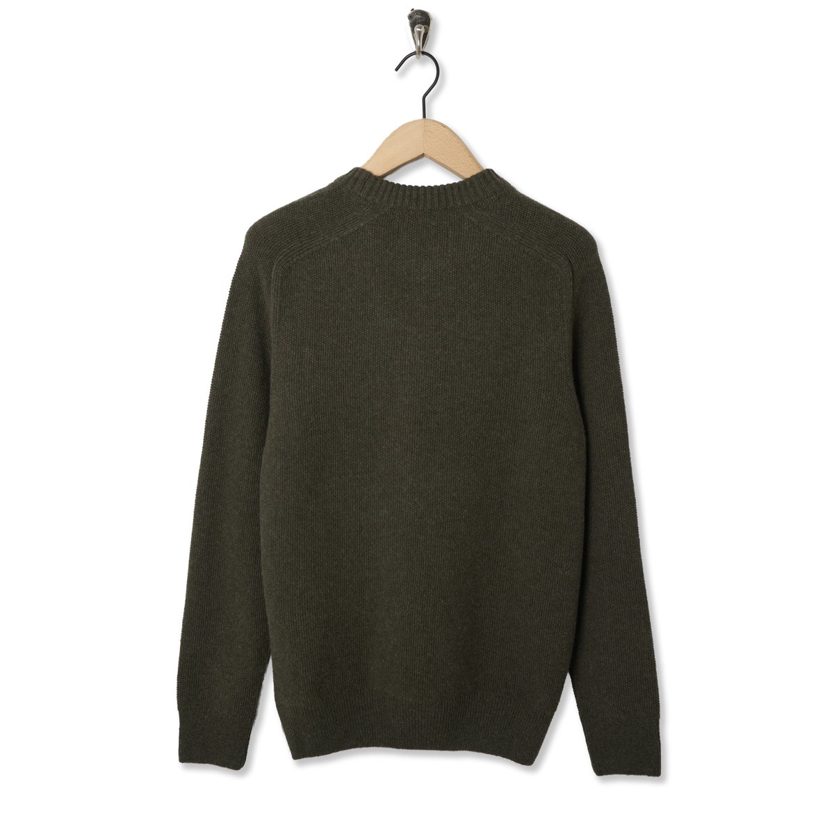 Barbour Stockham Texture Crew Neck Sweater Beech - Back