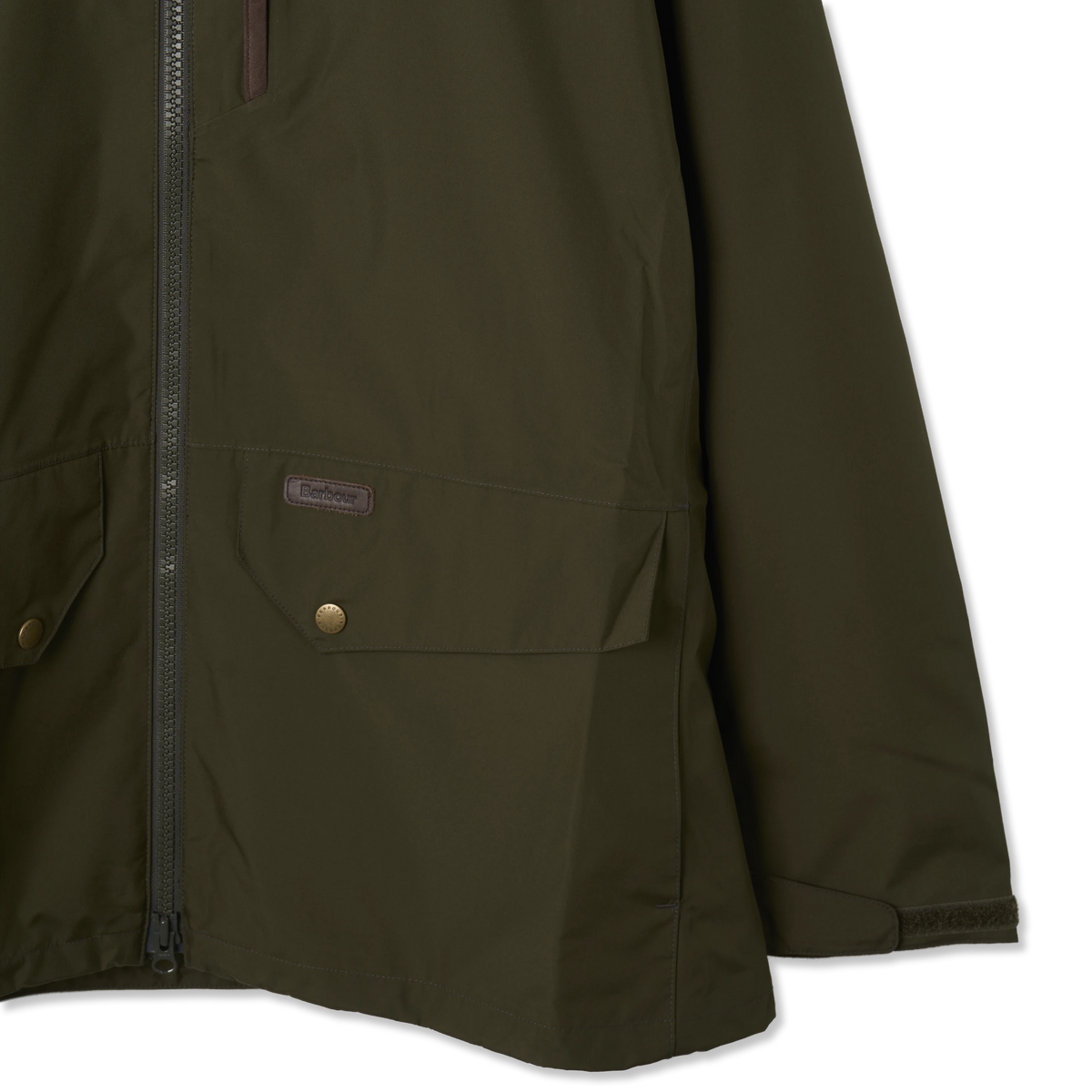 Barbour Uldale Waterproof Jacket Olive - Detail 2