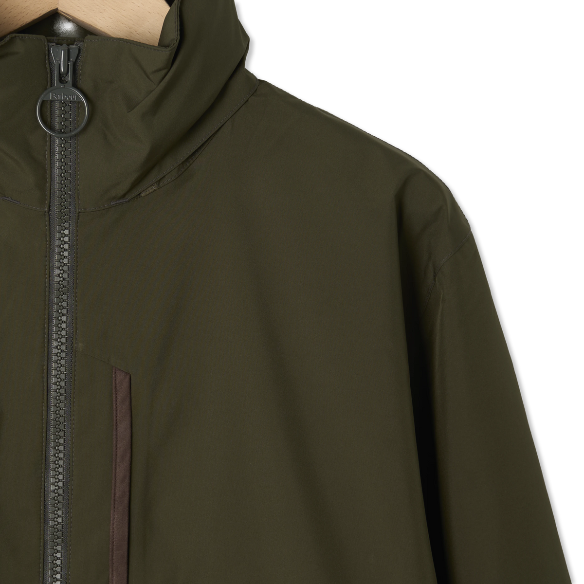 Barbour Uldale Waterproof Jacket Olive - Detail 3