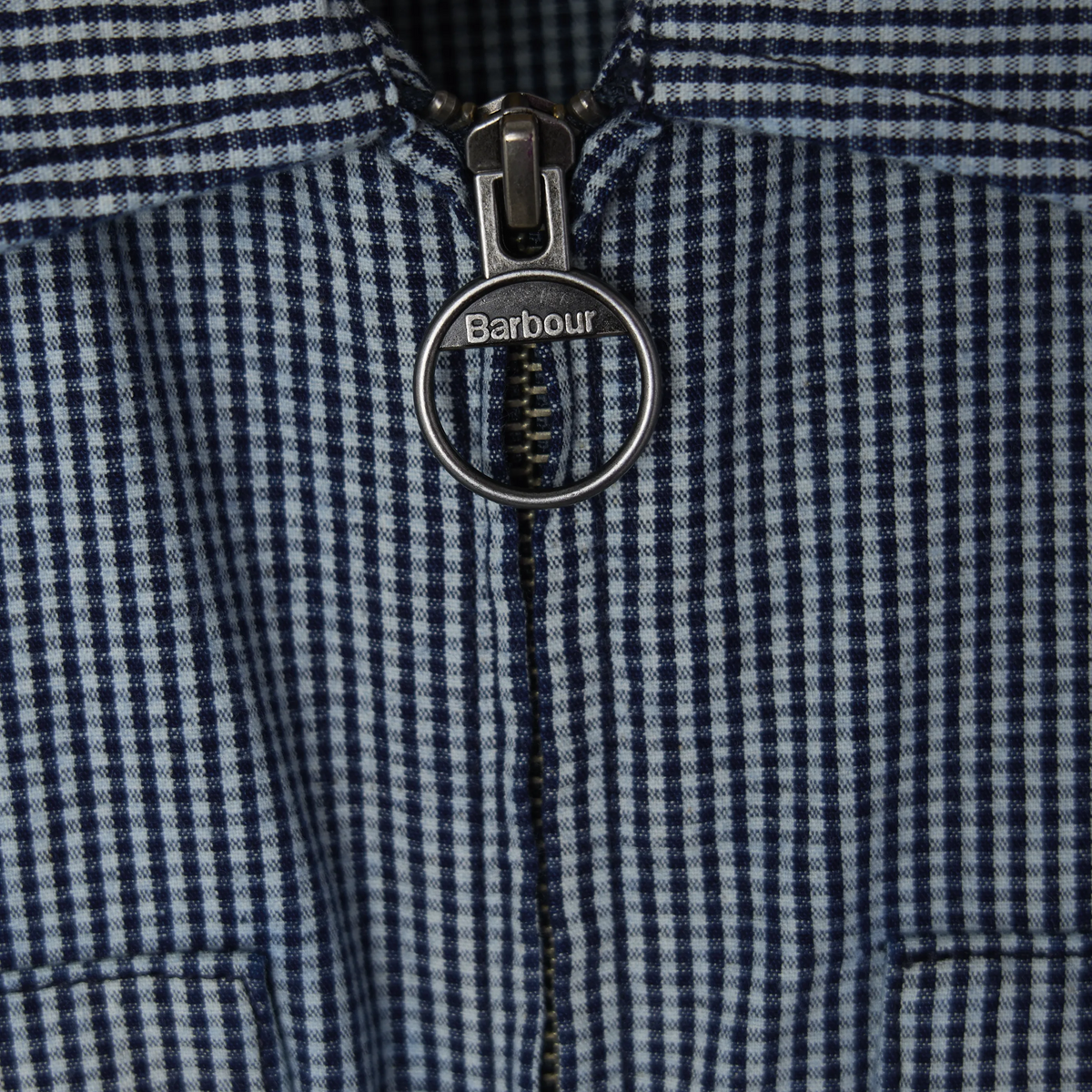 Barbour Willowburn Gingham Overshirt Navy - Detail