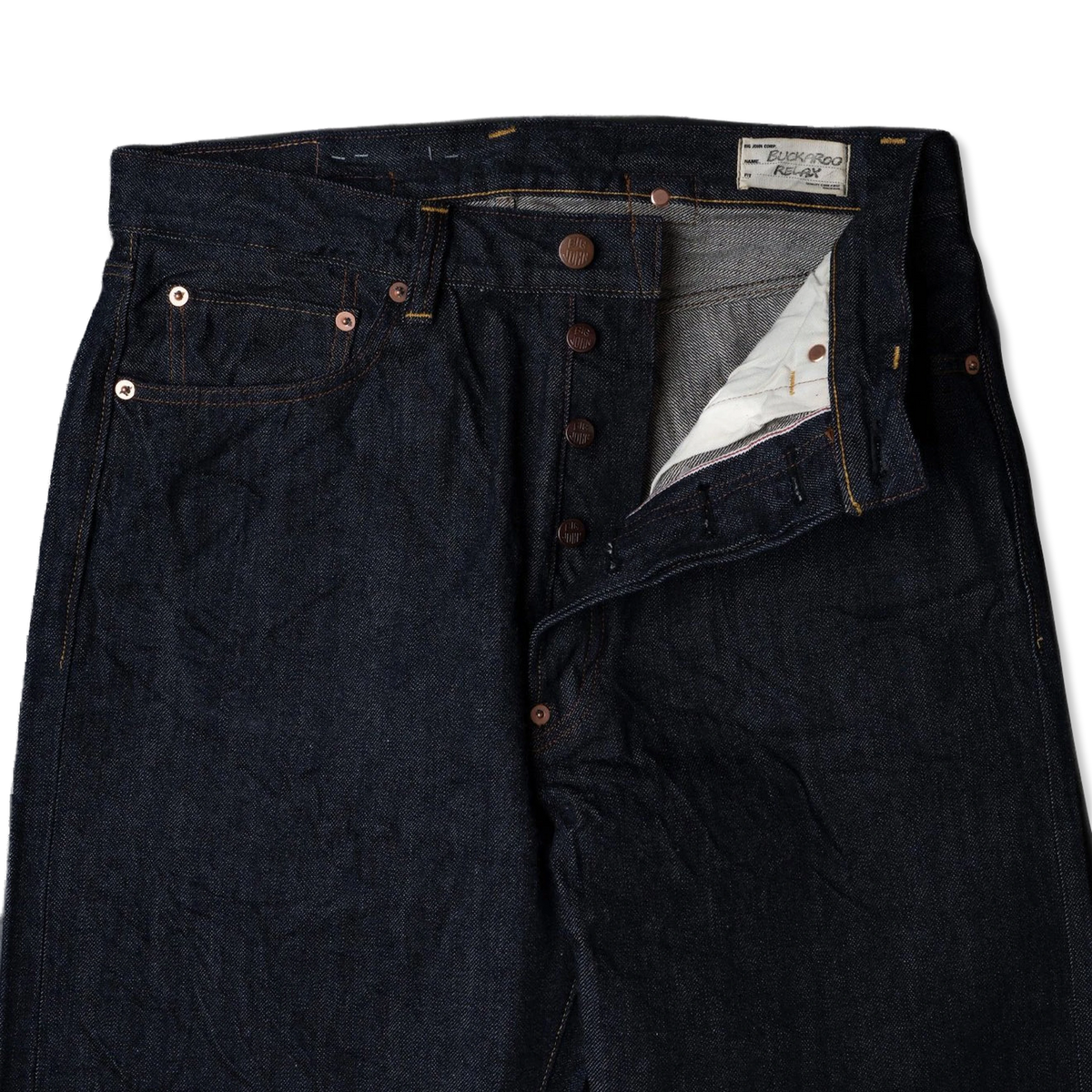 Big John M103J Selvedge Denim Jeans Indigo - Detail