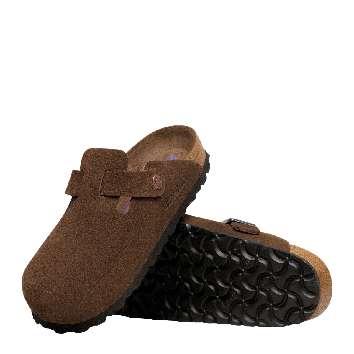 Birkenstock Boston Suede Leather Sandal Carafe Tonal FB - View 4
