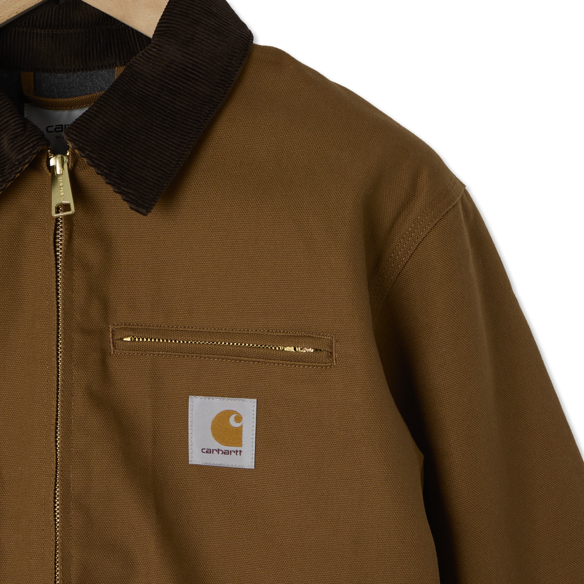 Carhartt WIP Detroit Jacket Hamilton Brown / Tobacco Rigid - Detail 1