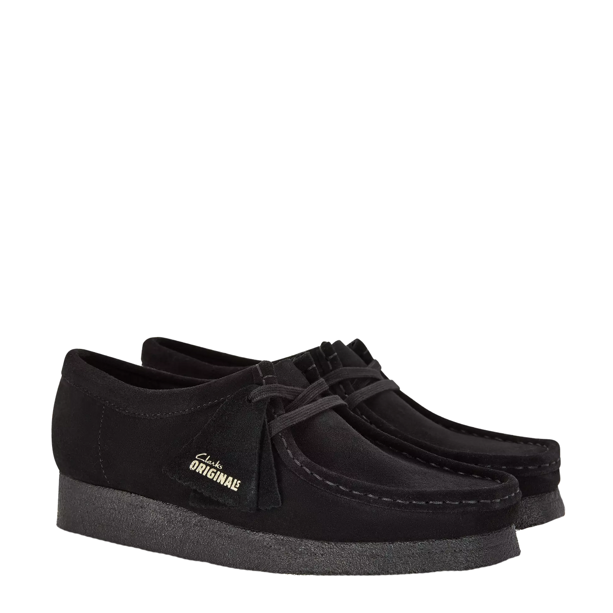 Clarks Originals Wallabee Shoes Black Suede