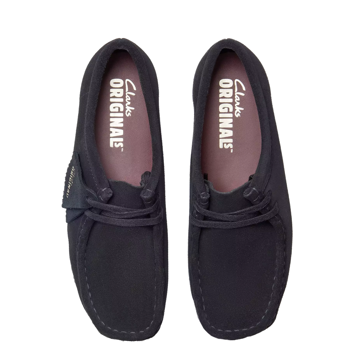 Clarks Originals Wallabee Shoes Black Suede