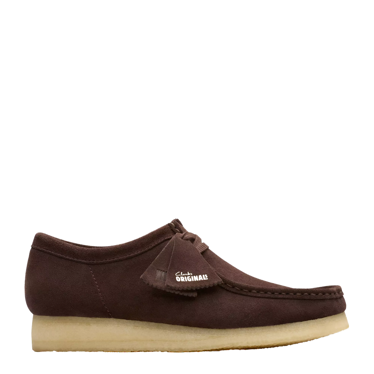 Clarks Originals Wallabee Shoes Dark Brown Suede