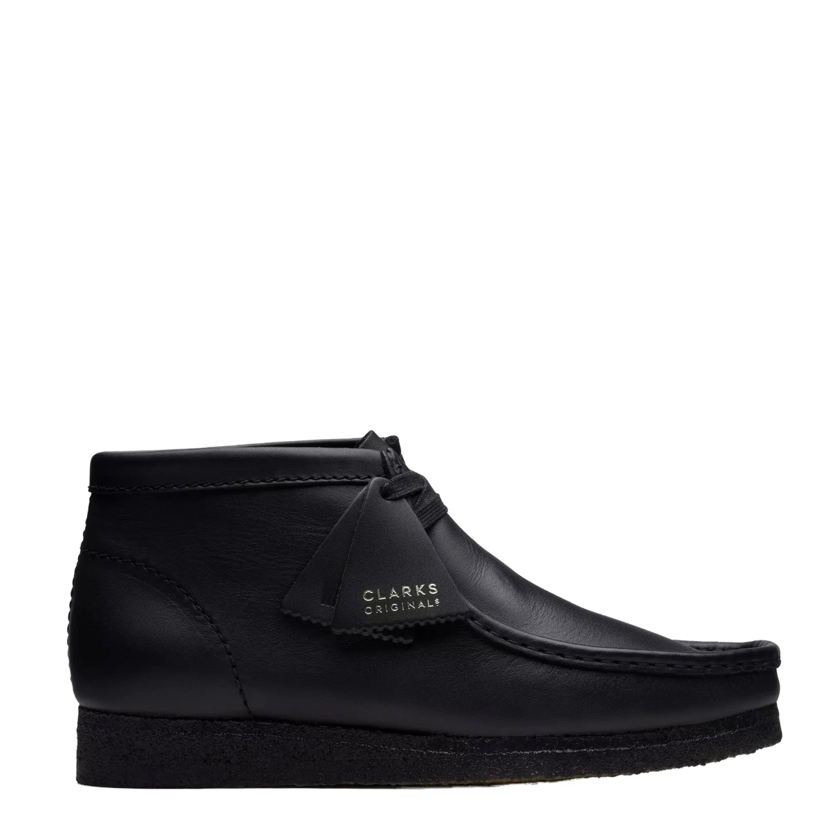 Clarks Wallabee Boot Black Leather - View 1