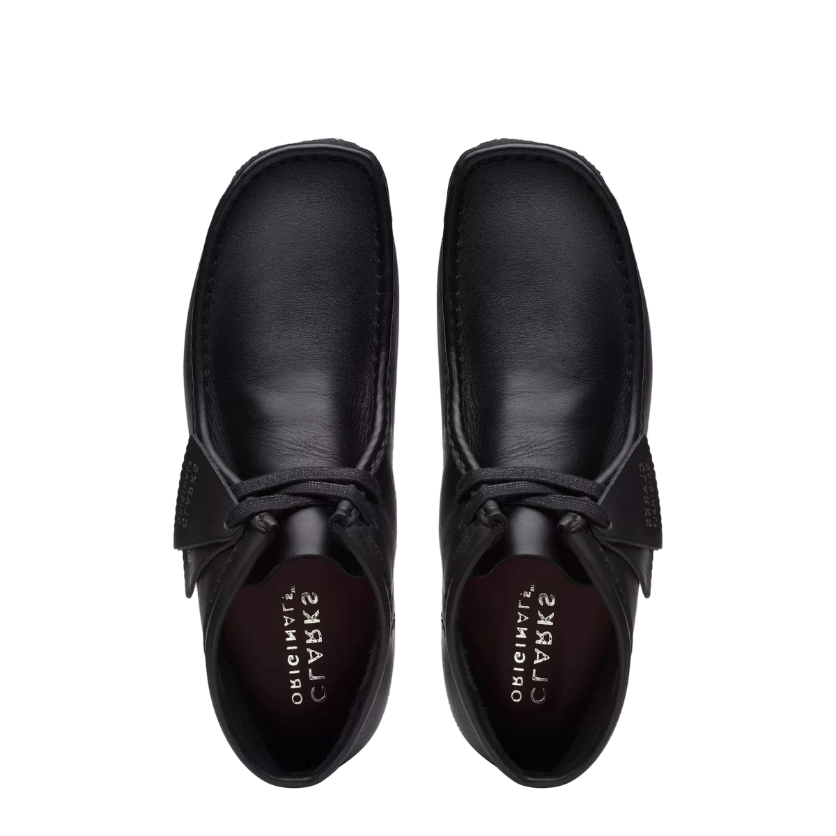 Clarks Wallabee Boot Black Leather - View 3