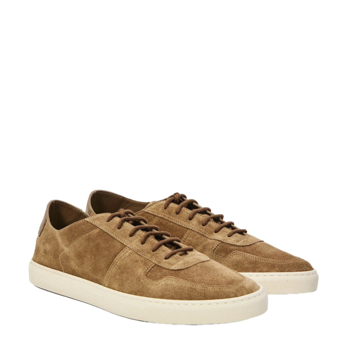Common Projects BBall Slim Deconstructed Suede Trainer Taupe - View 2