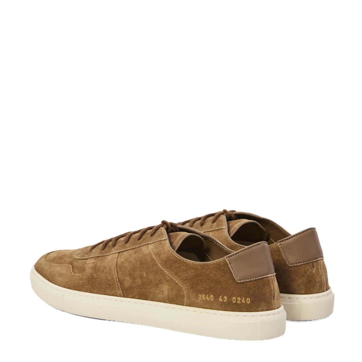 Common Projects BBall Slim Deconstructed Suede Trainer Taupe - View 3