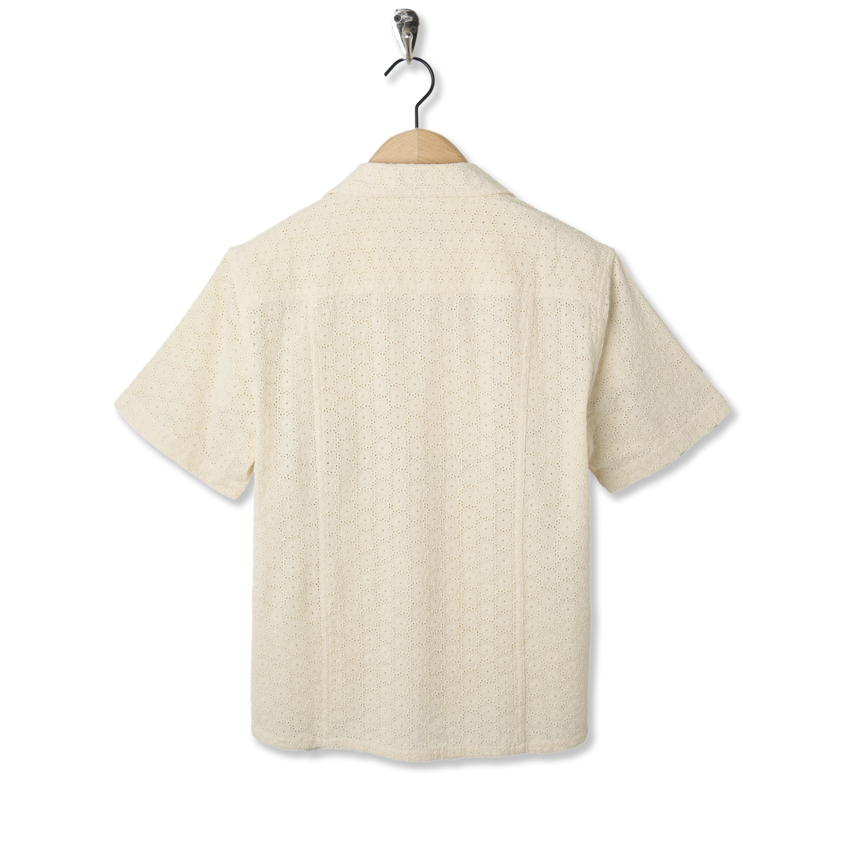 Corridor Floral Eyelet S/S Shirt Natural - Back