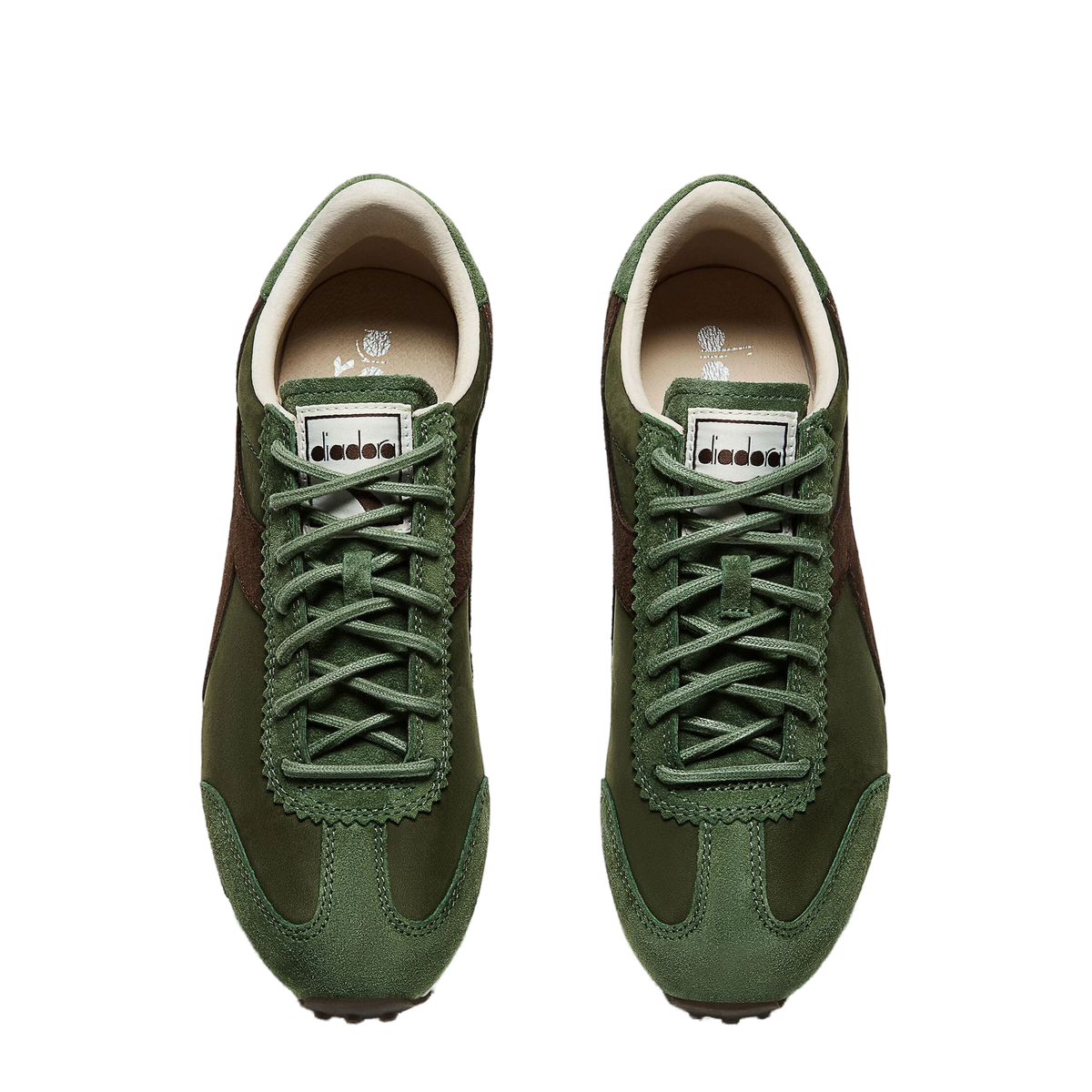 Diadora Rally Waxed Trainer Green Chive - View 3