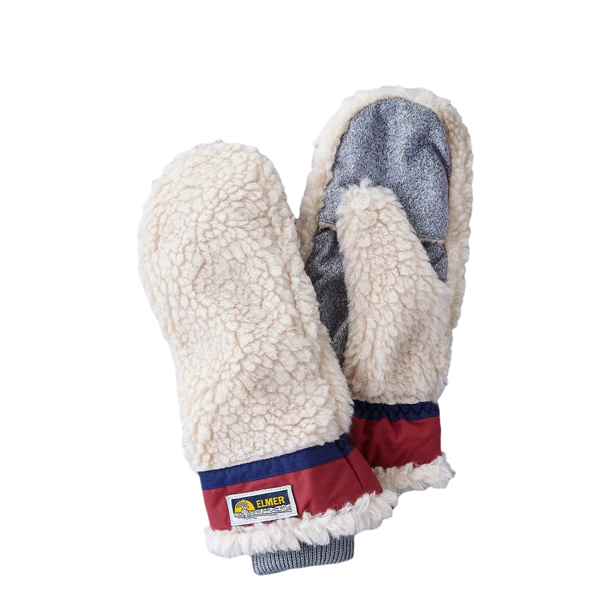 Elmer Teddy Mitten Beige/Wine