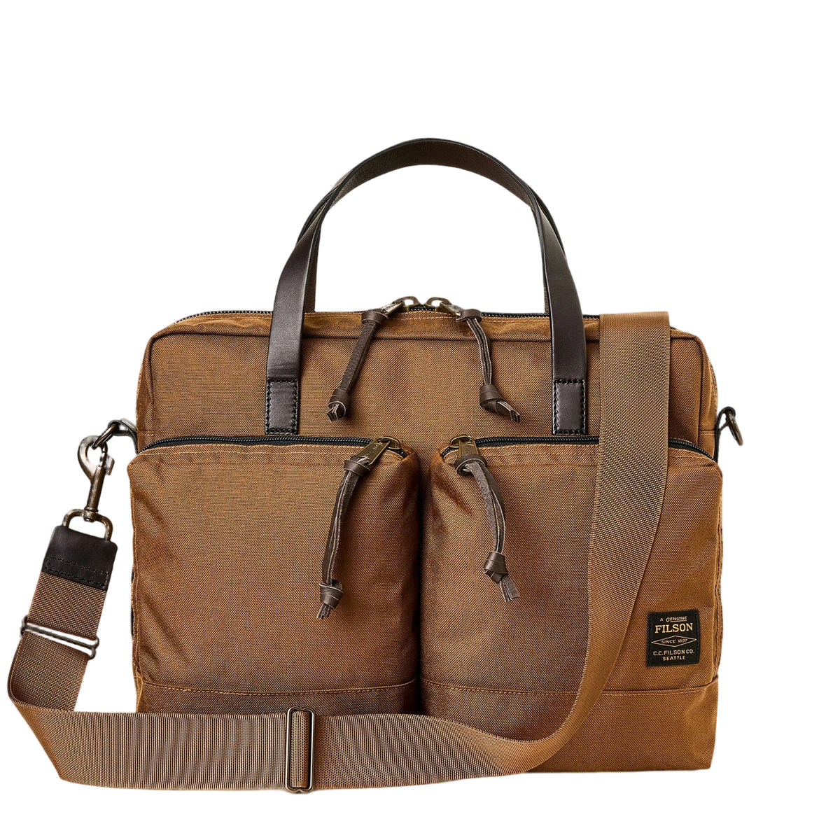Filson Dryden Briefcase Whiskey - View 1