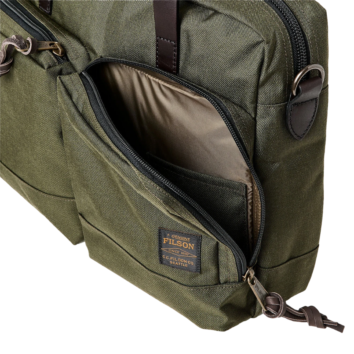 Filson Dryden Briefcase Otter Green - View 3