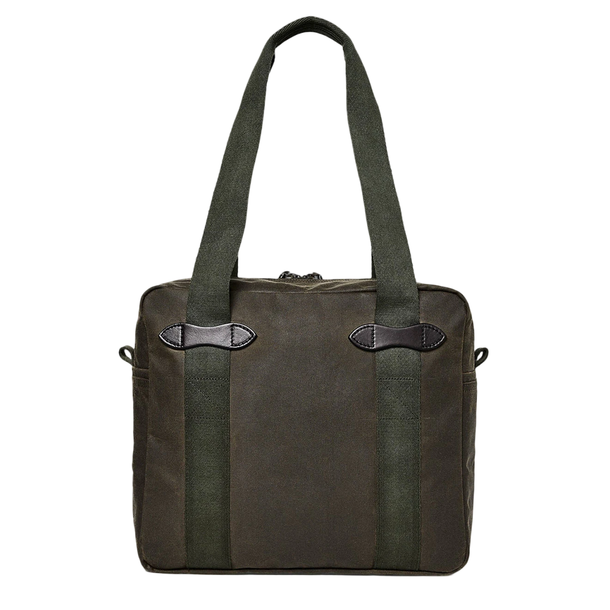 Filson Tin Cloth Tote Bag With Zipper Otter Green - View 2