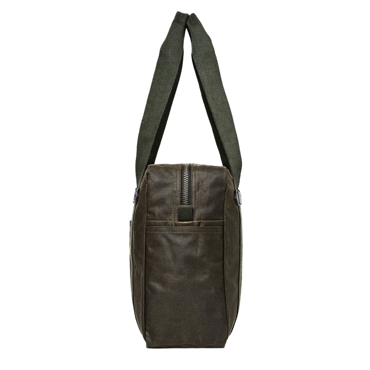 Filson Tin Cloth Tote Bag With Zipper Otter Green - View 3