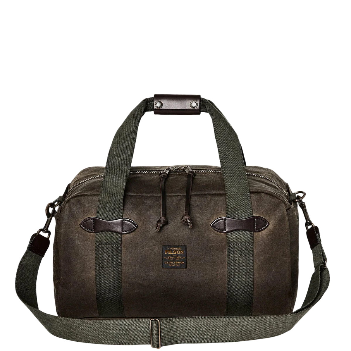Filson Tin Cloth Small Duffle Bag Otter Green - View 1