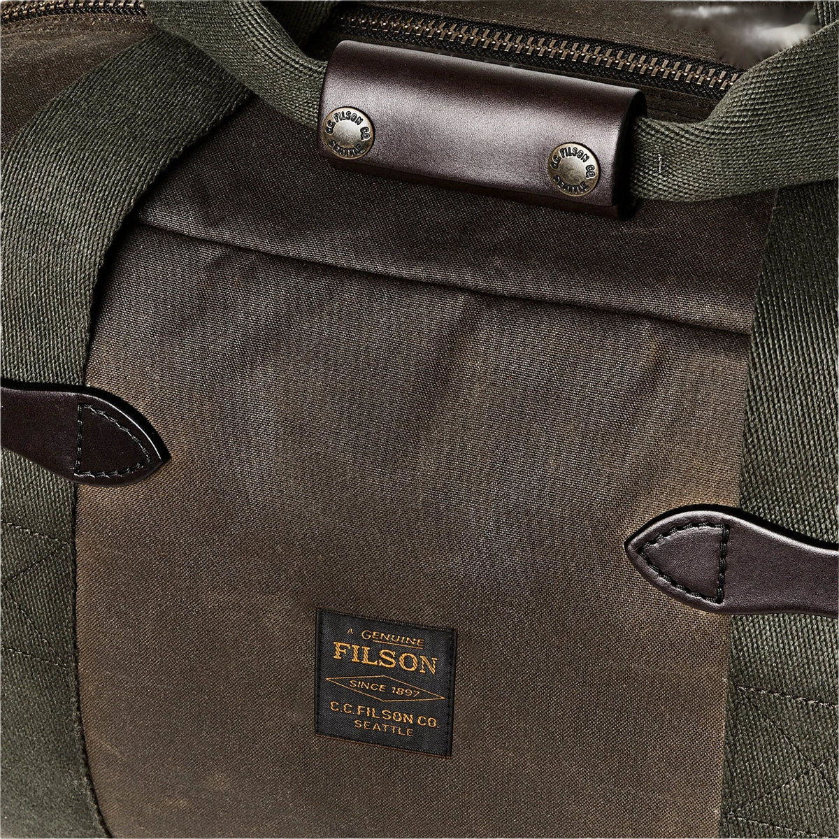 Filson Tin Cloth Small Duffle Bag Otter Green - View 4