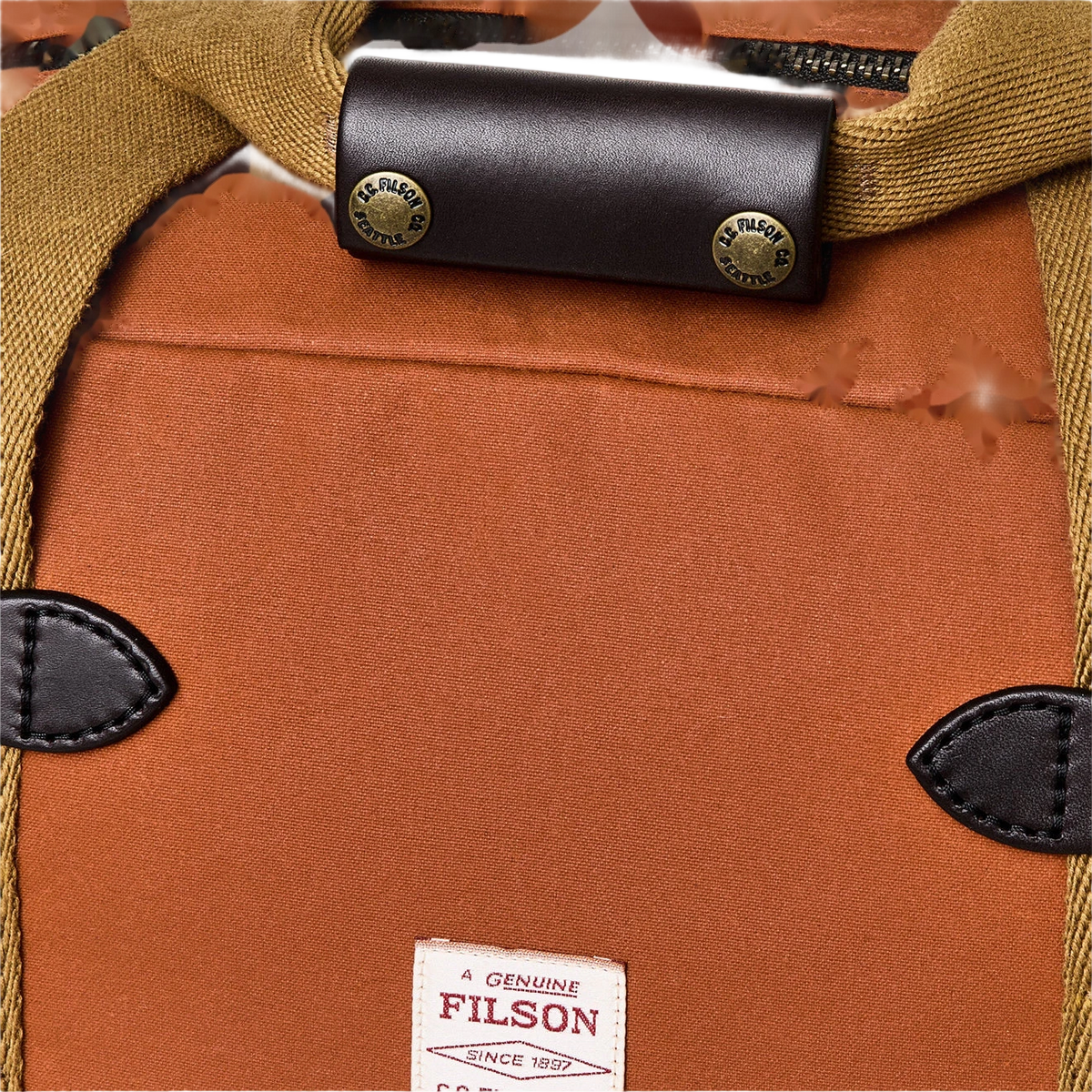 Filson Tin Cloth Small Duffle Bag Rust - View 5
