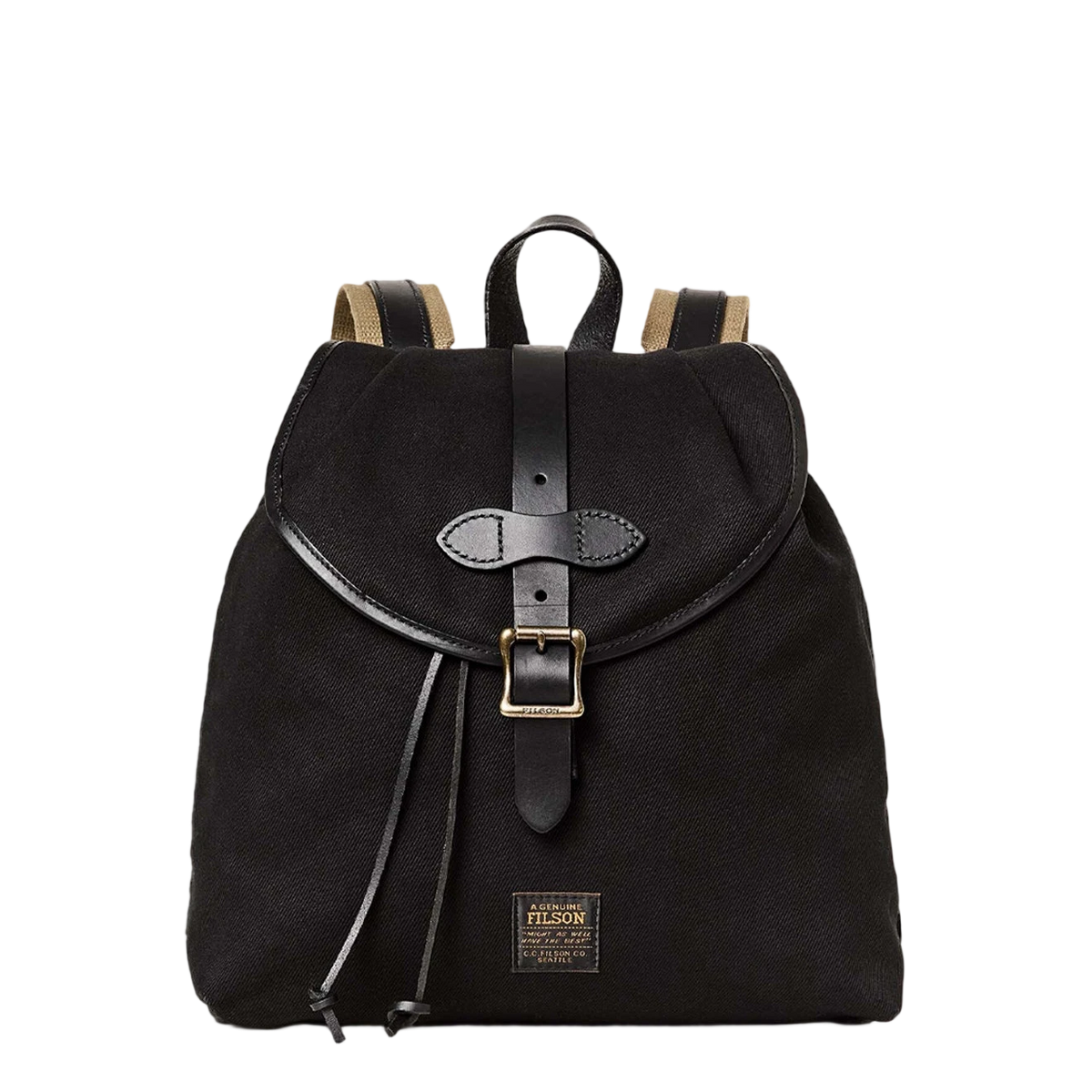 Filson Drawstring Backpack Black - View 1