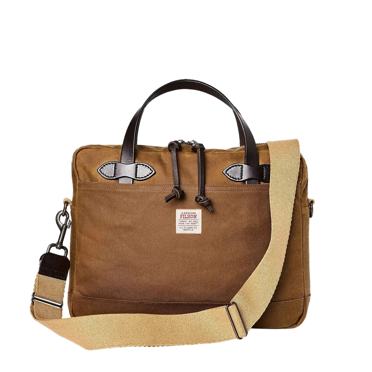 Filson Tin Cloth Compact Briefcase Dark Tan